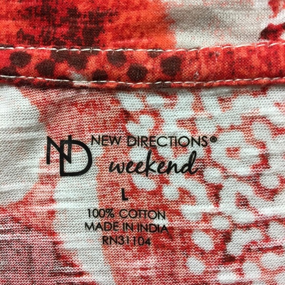 🔴New Directions Weekend Women Blouse Cotton L - Picture 6 of 7